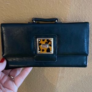 Liz Claiborne Black Wallet/clutch 7” by4”